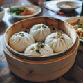 Image of Chinese food that Baozi or Steamed Buns Royalty Free Stock Photo