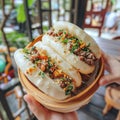 Image of Chinese food that Baozi or Steamed Buns Royalty Free Stock Photo