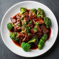 Image of Chinese food that Beef and Broccoli Royalty Free Stock Photo