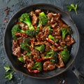 Image of Chinese food that Beef and Broccoli Royalty Free Stock Photo