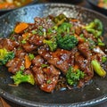 Image of Chinese food that Beef and Broccoli Royalty Free Stock Photo