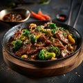 Image of Chinese food that Beef and Broccoli Royalty Free Stock Photo