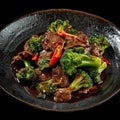 Image of Chinese food that Beef and Broccoli Royalty Free Stock Photo