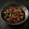 Image of Chinese food that Beef and Broccoli Royalty Free Stock Photo