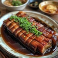 Image of Chinese food that Braised Pork Belly or Dongpo Rou