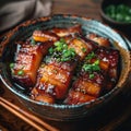 Image of Chinese food that Braised Pork Belly or Dongpo Rou
