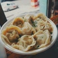 Image of Chinese food that Dumplings or Jiaozi