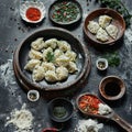 Image of Chinese food that Dumplings or Jiaozi