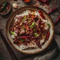 Image of Chinese food that Hunan Beef