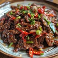 Image of Chinese food that Hunan Beef