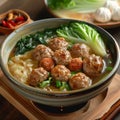 Image of Chinese food that Lion\'s Head Meatballs Royalty Free Stock Photo