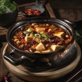 Image of Chinese food that Sichuan Hot and Sour Soup tofu