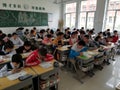 Chinese Middle School Students in Class