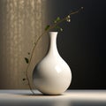 image of a Chinese white vase with jade ornaments Royalty Free Stock Photo