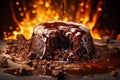 Chocolate Lava Cake tasty dessert background