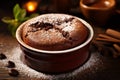 Chocolate Souffle tasty dessert background