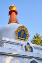 Chorten detail of monument for Tibetan Mongolian Buddhist Cultural Center