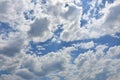 Image of clear blue sky and white clouds on day time for background usag Royalty Free Stock Photo