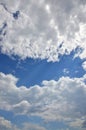 Image of clear blue sky and white clouds on day time for background usag Royalty Free Stock Photo