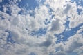 Image of clear blue sky and white clouds on day time for background usag Royalty Free Stock Photo