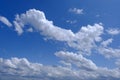 Blue sky with a white clouds Royalty Free Stock Photo