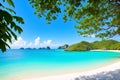 Clearwater with blue sea, and blue sky, at a tropical island, Similan Island, Khao Lak, Phang-Nga, Thailand,