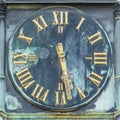 clock with golden hands Esslingen Germany
