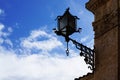 Ancient and medieval lamp in Assisi italian historic village