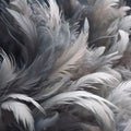 whispers of serenity: a textural background of feathers against darkness Royalty Free Stock Photo