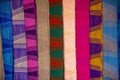 Image close up a lot of adorable beautiful scarf silk fabricated beautifully, scarf Background Wallpaper concept, Chiang Rai,