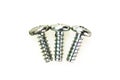 Image of close-up metal screws nut isolated on whited background Royalty Free Stock Photo