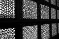 Islamic architecture window in black and white Royalty Free Stock Photo