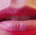 Image of close up of woman\'s pink lips created using generative ai technology Royalty Free Stock Photo