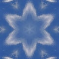 image of a cloud combined with a kaleidoscope vector, which is similar to the shape of a star. Royalty Free Stock Photo