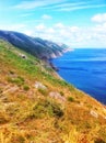 The coastal cliffs of Lundy Island Royalty Free Stock Photo