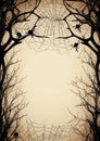 Cobweb halloween frame border