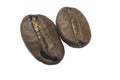Image of coffee-bean on the white background isolated Royalty Free Stock Photo