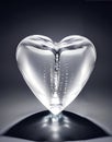 Image of a cold ice heart, created with Generative AI technology