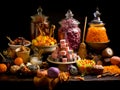 Image of collection of Halloween themed candies and cookies
