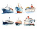 collection of maritime transportation ships.