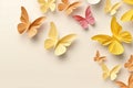 paper art Butterfly pack blank background Generative AI