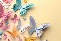 paper art Butterfly pack blank background Generative AI