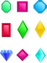 Image of colored gems set Royalty Free Stock Photo