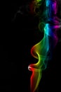 Image colored smoke on white background