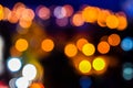 Image of colorful blurred defocused bokeh Lights. motion and nightlife concept. Elegant, background. Royalty Free Stock Photo