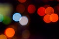 Image of colorful blurred defocused bokeh Lights. motion and nightlife concept. Elegant background.