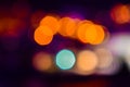 Image of colorful blurred defocused bokeh Lights. motion and nightlife concept. Elegant background. Royalty Free Stock Photo