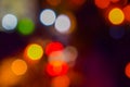 Image of colorful blurred defocused bokeh Lights. motion and nightlife concept. Elegant background. Royalty Free Stock Photo