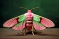 Image of a colorful moth on a black background, Insect, Animal