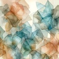 Layered Watercolor Polygons â Ochre, Aqua, and Blush Royalty Free Stock Photo